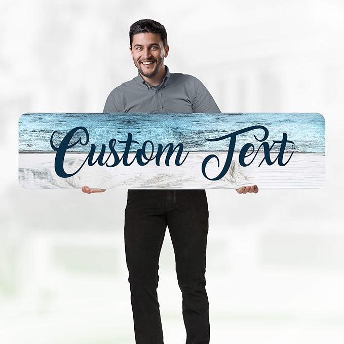 Custom Sign, Custom Street Sign, 11 Font Colors, 13 Font Styles, 4 Hole Options - Image 2