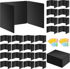 24 Pack Black Desk Dividers for Students, Privacy Shields Folder for Students by bcabo