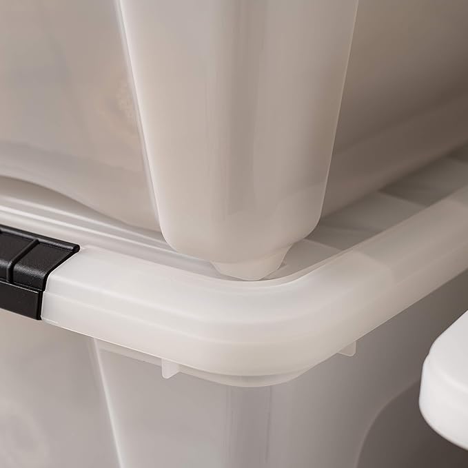 IRIS USA 32 Qt Stackable Plastic Storage Bins - Image 8