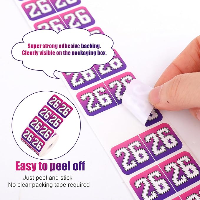 1000pcs 2026 Year Stickers, 3/4x1-1/2 Inch 26 Year Colored Self-Adhesive - Image 5