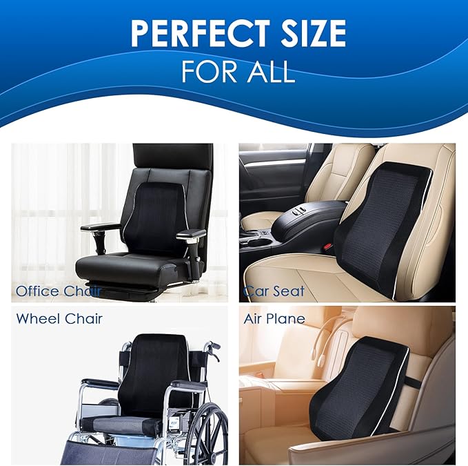 Gel Lumbar Support Pillow for Office Chair Car Gaming Chair Lower Back Pain - Image 5