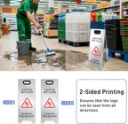 Kerty 4 Pack Stainless Steel Wet Floor Sign, 24 Inch Caution Wet Floor Sign - Image 3
