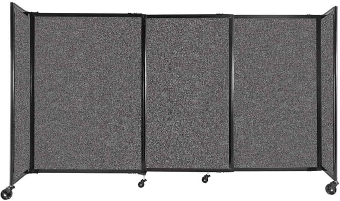 Versare Straightwall Sliding Portable Wall Partition | Freestanding Office by VERSARE