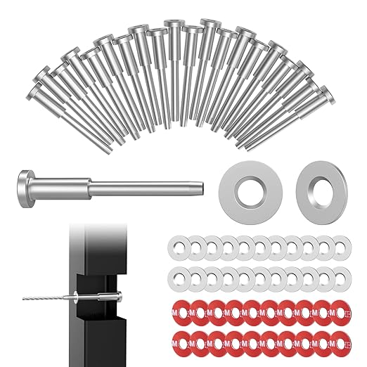 BLIKA 20 Pack 1/8" Invisible Cable Railing Kit and 20 Pack Cable Railing by BLIKA