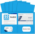 Two Pocket Folders, RAZCC 50 Pack 2 Pocket Folders Fit Letter Size Paper by RAZCC