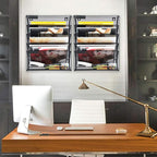samstar 2 Pack Wall File Organizer, 6-Tier Wall Mount Paper Holder Vertical - Image 3
