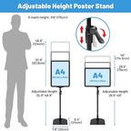 VAIIGO Sign Holder Stand A4, Adjustable Poster Stand - Image 4
