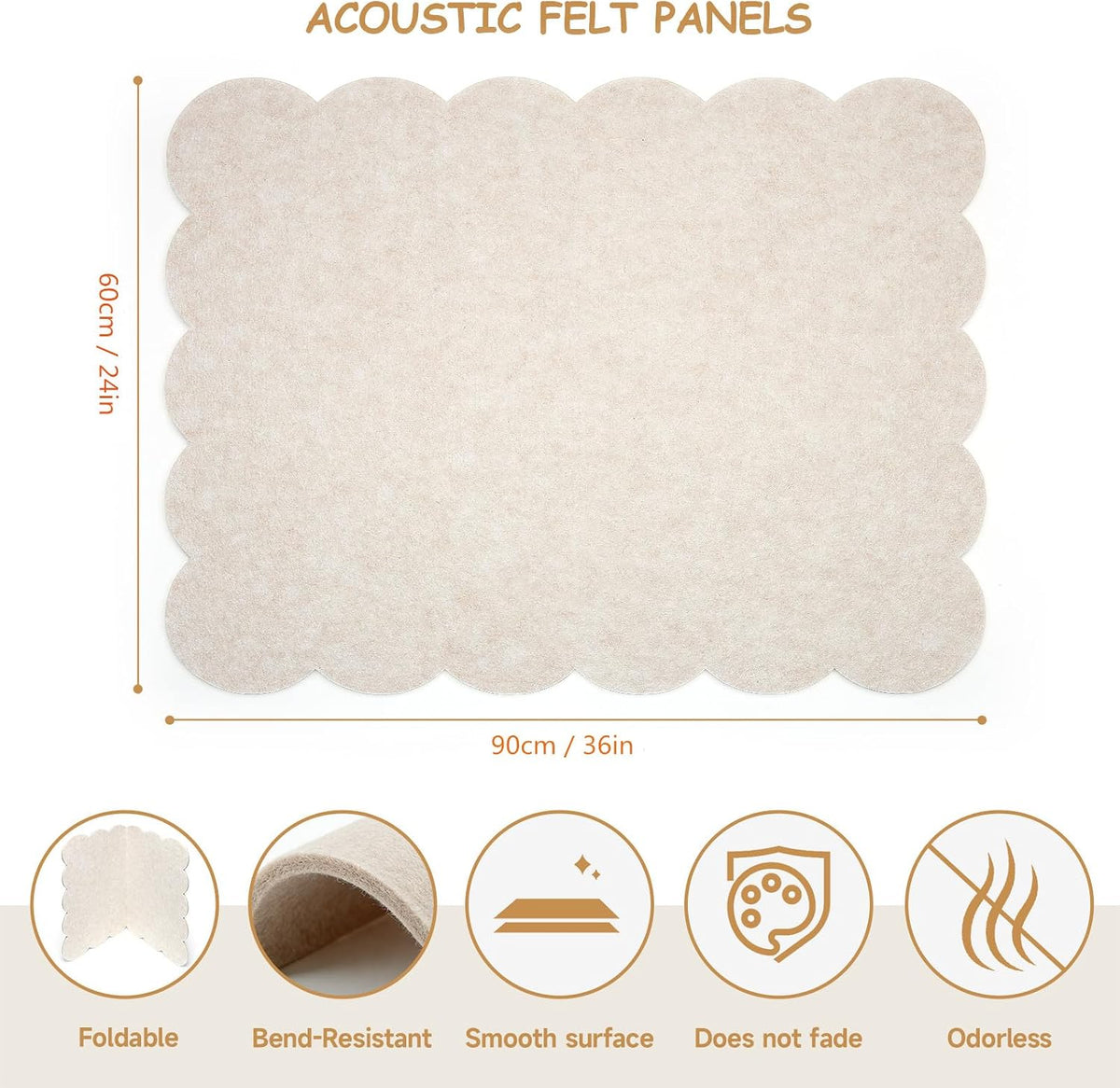 Felt Bulletin Board 36" x 24" Cork Board Alternative,Decorative Fel...