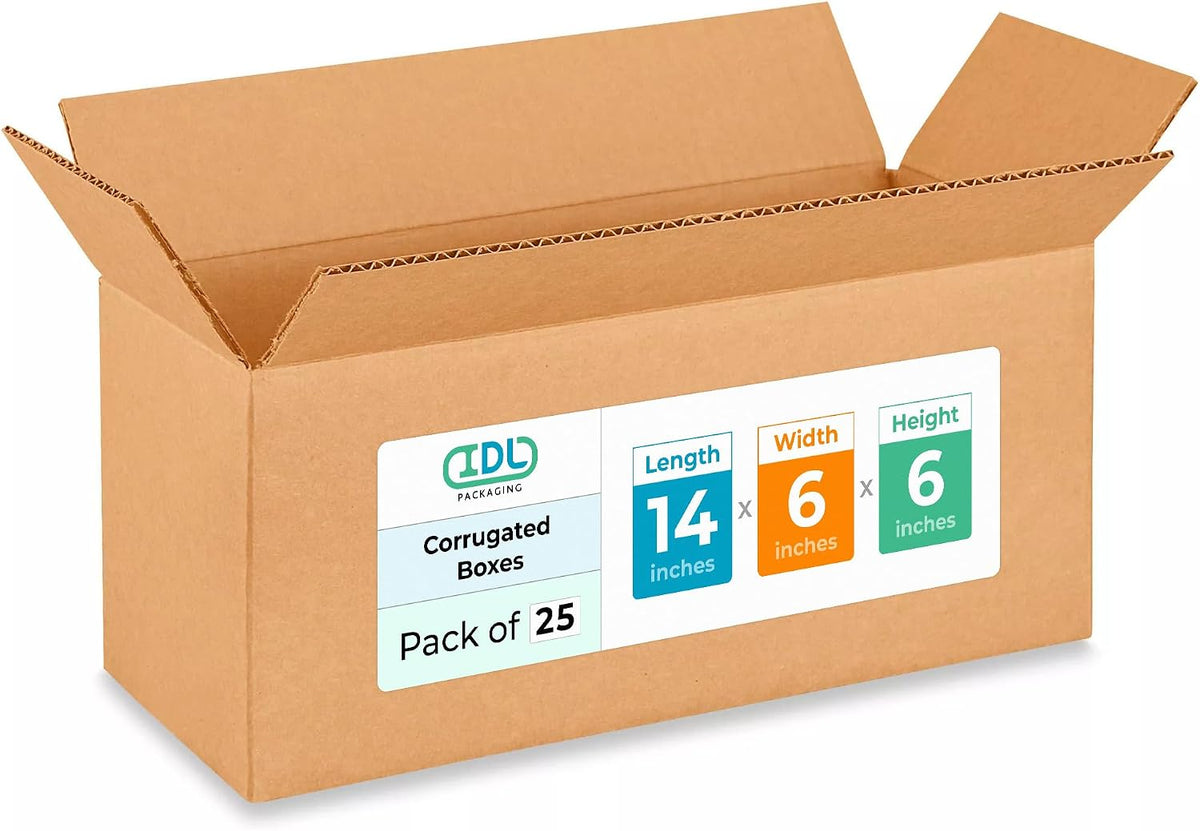 Medium Moving & Shipping Boxes 14"L x 6"W x 6"H