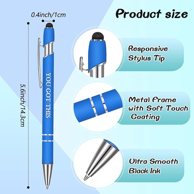 Zonon 12 Pcs Inspirational Pens Bulk Funny Ballpoint Pen - Image 3