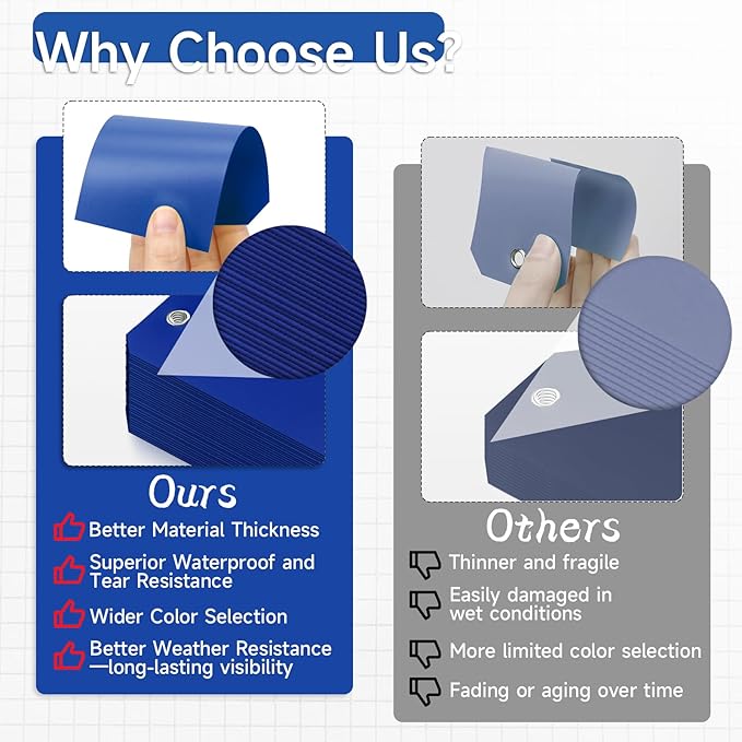 100 Pieces Plastic Shipping Tags - Image 4