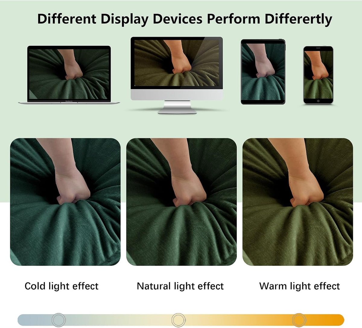 33" Green Ottoman for Modular Sectional Sofa Cloud Couch