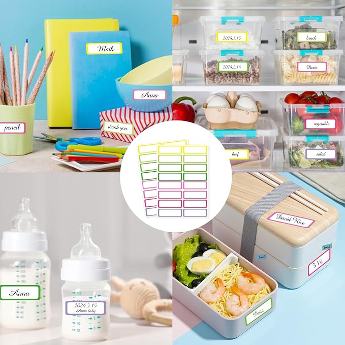 STARLIBOO Removable Labels, Removable Colored Labels Stickers, 1x3 Inch - Image 4