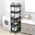 Sywhitta 5-Tier Plastic Rolling Utility Cart - Image 7