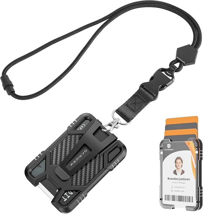 Oaridey ID Badge Holder with Lanyard, Safety Breakaway Lanyard with ID Holder by OARIDEY