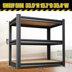 garage shelving heavy duty storage shelves, metal adjustable shown in use