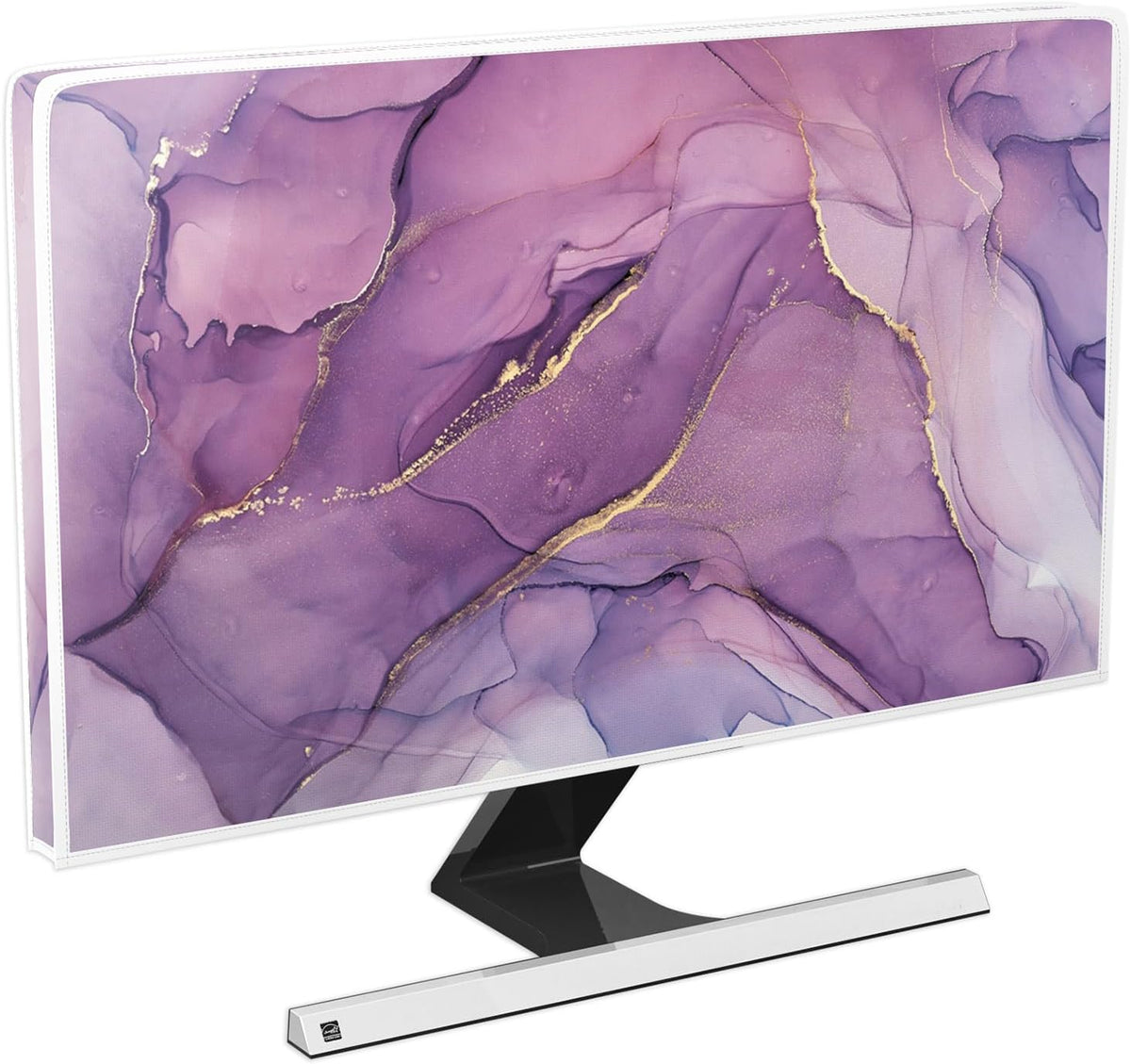 Baocicco Fashion Violet Marble Waterproof TV Dust Cover 75 Inch Anti-Static