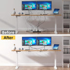 YECAYE Large Under Desk Cable Management, Easy Install Cable Management Under - Image 6
