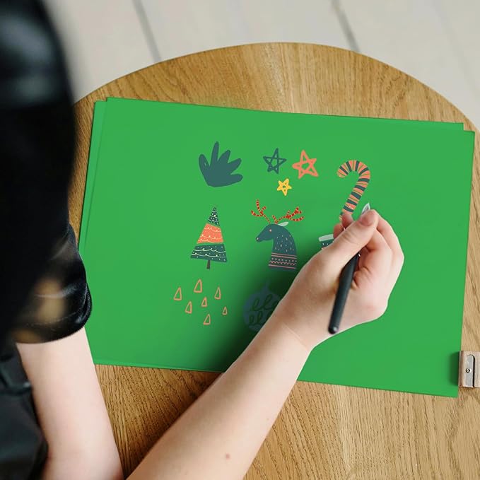100 Sheets Green Cardstock 8.5 x 11, Goefun 65lb Green Construction Paper 8.5 x - Image 6