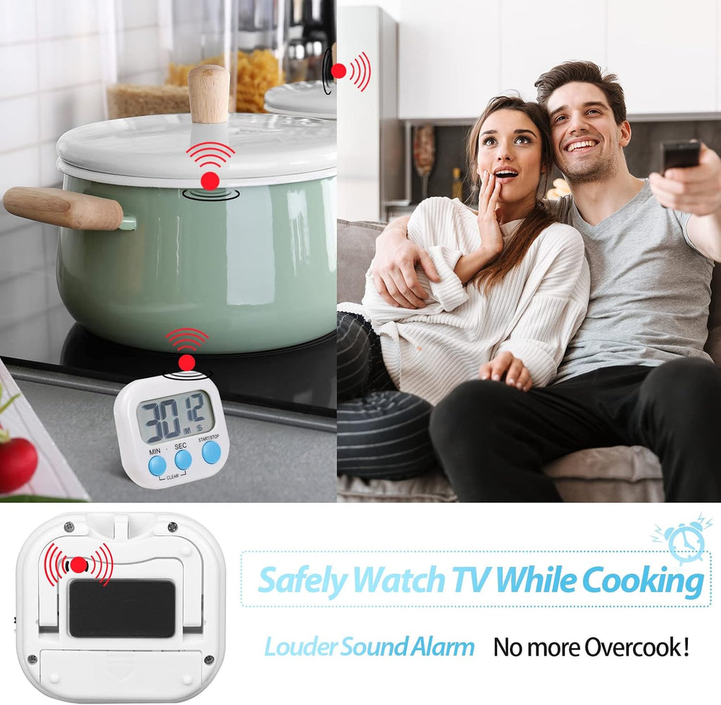 weewooday 24 pcs digital kitchen timer bulk for showing dimensions