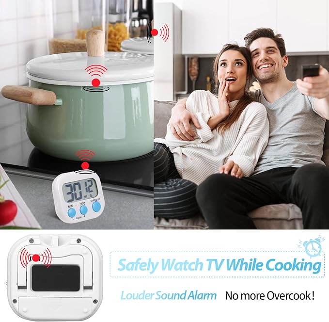 Weewooday 24 Pcs Digital Kitchen Timer Magnetic Timer Bulk On/Off Switch Minute - Image 6
