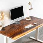 Standing Desk – Walnut Solid Wood Desk, Natural Live Edge, Adjustable Height - Image 9
