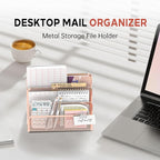 SUPEASY Mail Organizer for Desk, Mesh Metal Mail Holder Countertop - Image 2