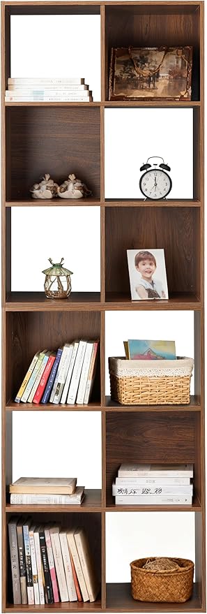 Whitmor 6 Cube Bookcase Storage Organizer, 3 Tier Stackable MDF Bookshelf - Image 5
