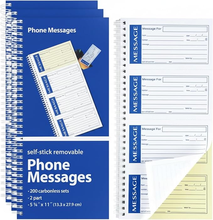 YooNotee 3 Pack Sticky Phone Message Book by Unknown