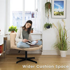 PUKAMI Criss Cross Chair, Armless Cross Legged Office Desk Chair No Wheels - Image 3