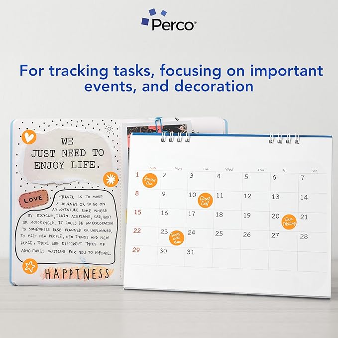 Perco Fluorescent Orange 1-Inch Perforated Circle Dot Sticker Labels—10 Rolls - Image 3
