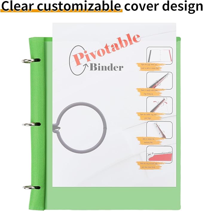 Tashkummy 360° Pivotable Project Organizer Binder, 3 Ring Binder - Image 5