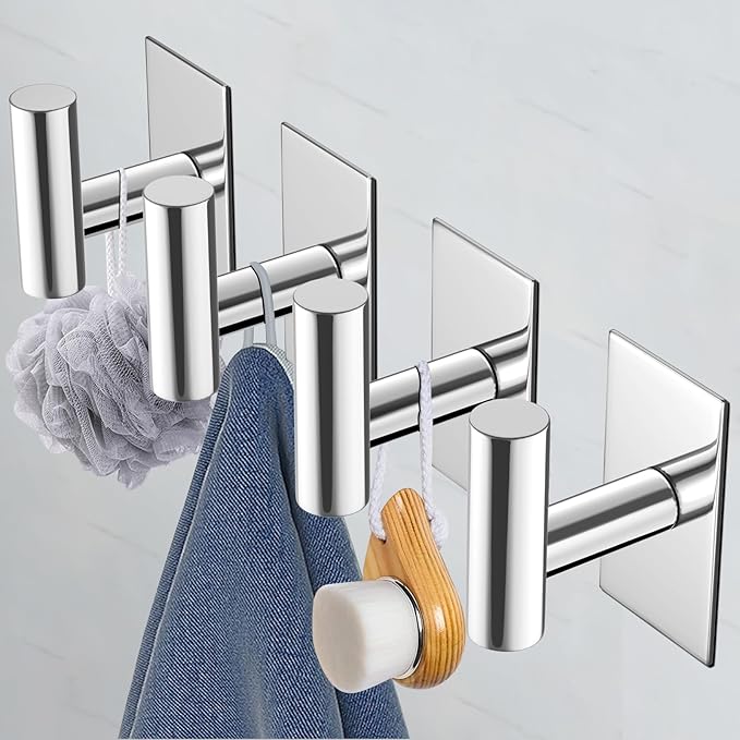 VAEHOLD Wall Towel Hooks, Heavy Duty Sticky Holder Waterproof Towel Hooks - Image 4