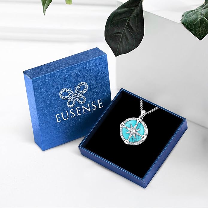 Compass Necklace for Women Men 925 Sterling Silver Pendant Urn Necklaces for - Image 5
