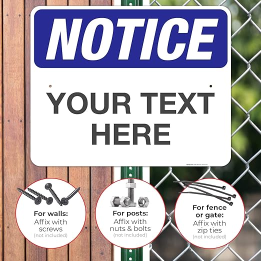 Custom Notice Sign, OSHA Sign, 24x30 Inches, Rust Free .063 Aluminum, Fade - Image 4