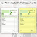 Garden Service Invoice Receipt Book, 2-Part Carbonless Landscaping Invoice Book - Image 3
