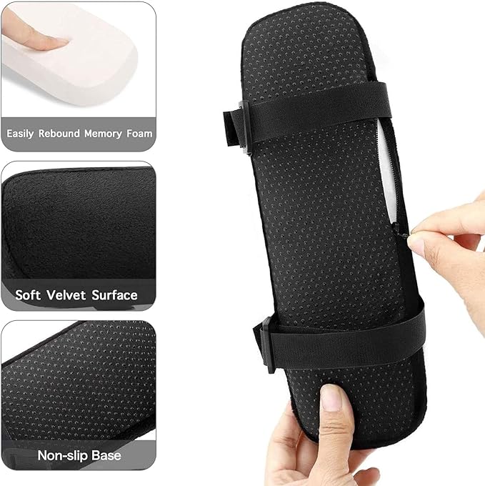 MOSISO Chair Armrest Pads, Memory Foam Home/Office Chair Arm Rest Covers Comfy - Image 2