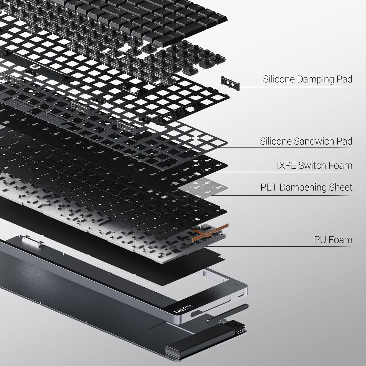 LOFREE Flow2 Low-Profile Mechanical Keyboard, Aluminum Alloy with Surfer Line...