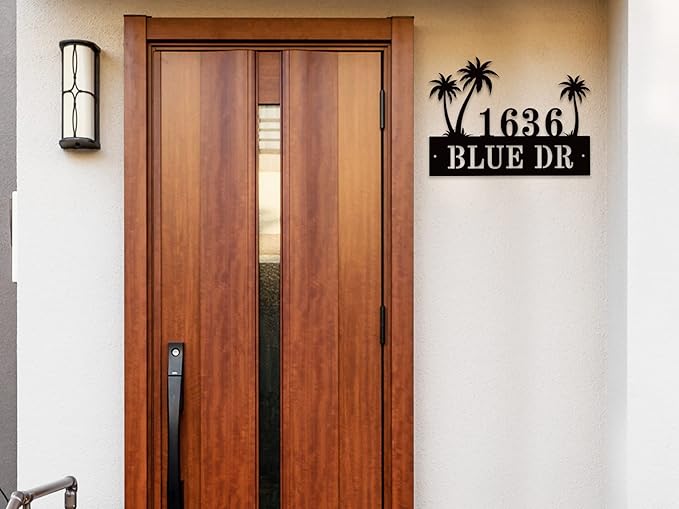 Personalized Palm Tree Address Sign, House Number Sign, Address Number - Image 8