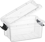 Superio Storage Bins with Lids- 4 Pack, 1.85 Qt Clear Boxes - Image 5