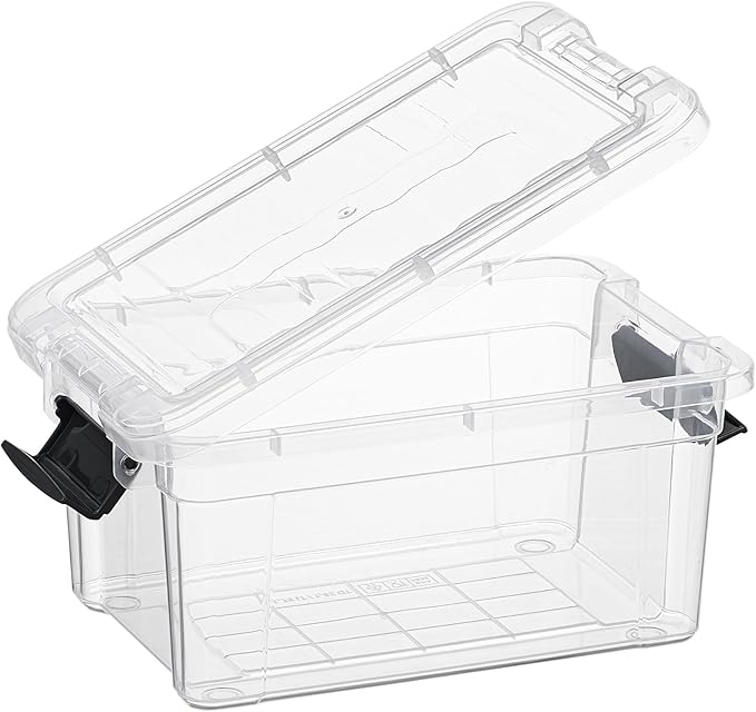 Superio Storage Bins with Lids- 2 Pack, 1.85 Qt Clear Boxes - Image 5