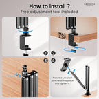 Urmust Tablet Stand for Desk, Adjustable iPad Holder Clamp Mount, 360° Rotation - Image 9