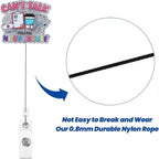 Can't Talk Doing Nurse Stuff Funny Nurses Badge Reel, Retractable ID Card Badge - Image 5