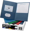 FILE-EZ Two-Pocket Folders, Textured Paper, Letter Size by FILE-EZ