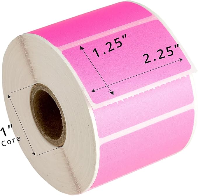 HOUSELABELS 2.25" x 1.25" Pink Address Labels on 1" Core Compatible - Image 5