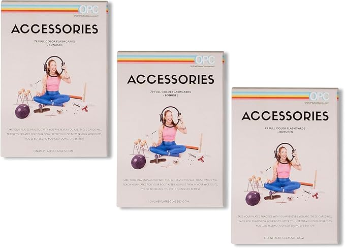 OnlinePilatesClasses Pilates Accessories Flashcards, 79 All-Levels Illustrated - Image 4