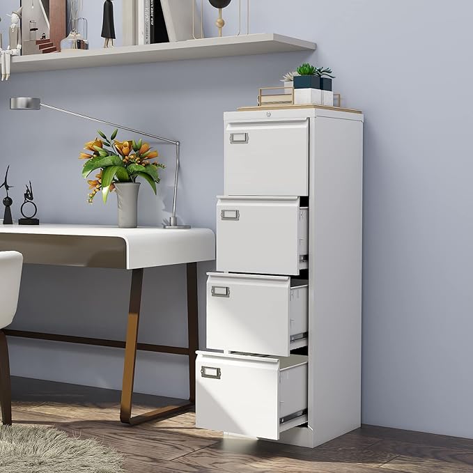 PEUKC 4-Drawer File Cabinet, 16.3" Deep Vertical Filing Cabinet - Image 2