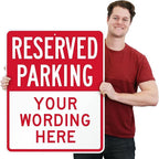 SmartSign 30 x 24 inch Custom “Reserved Parking” Metal Sign - Image 2
