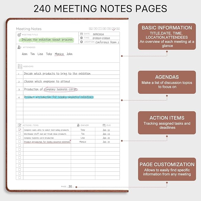 EMSHOI Meeting Notebook for Work - Image 3