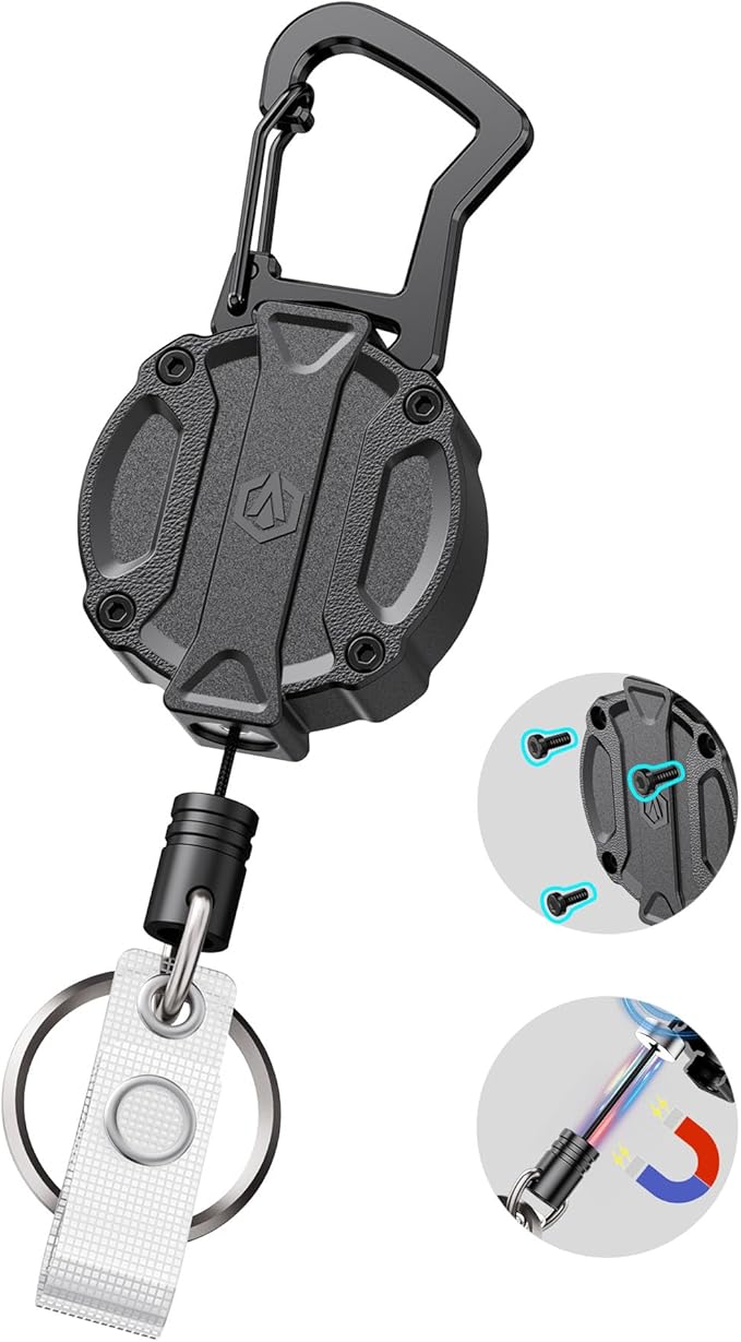 Autonomier 1Pack Heavy Duty Retractable Keychain, Unbreakable Embedded Body by Autonomier